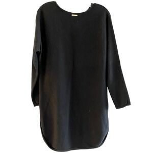 Michael Kors black sweater with cute gold colored side zippers and logo. M
C